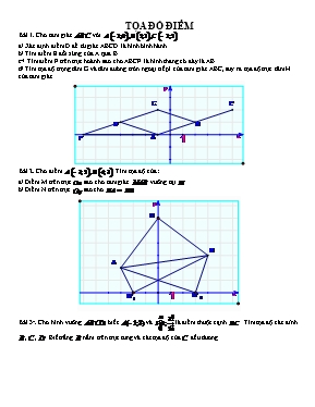 Bài tập Tọa độ điểm